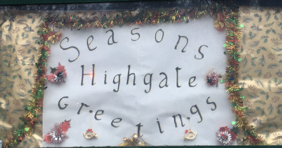 Christmas Celebrations in Highgate: December 2020 newsletter